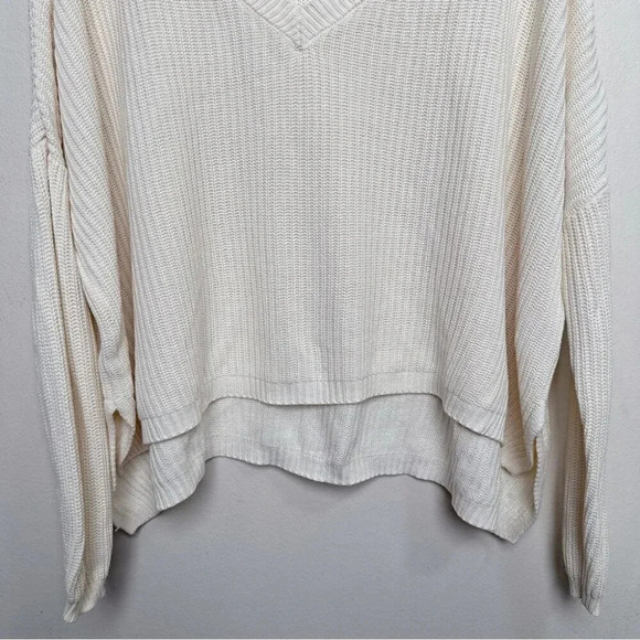 Emma Knudsen Womens XS Ribbed Kate Sweater In White - Picture 6 of 16